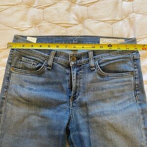 rag & bone straight leg crop light wash jeans size 27